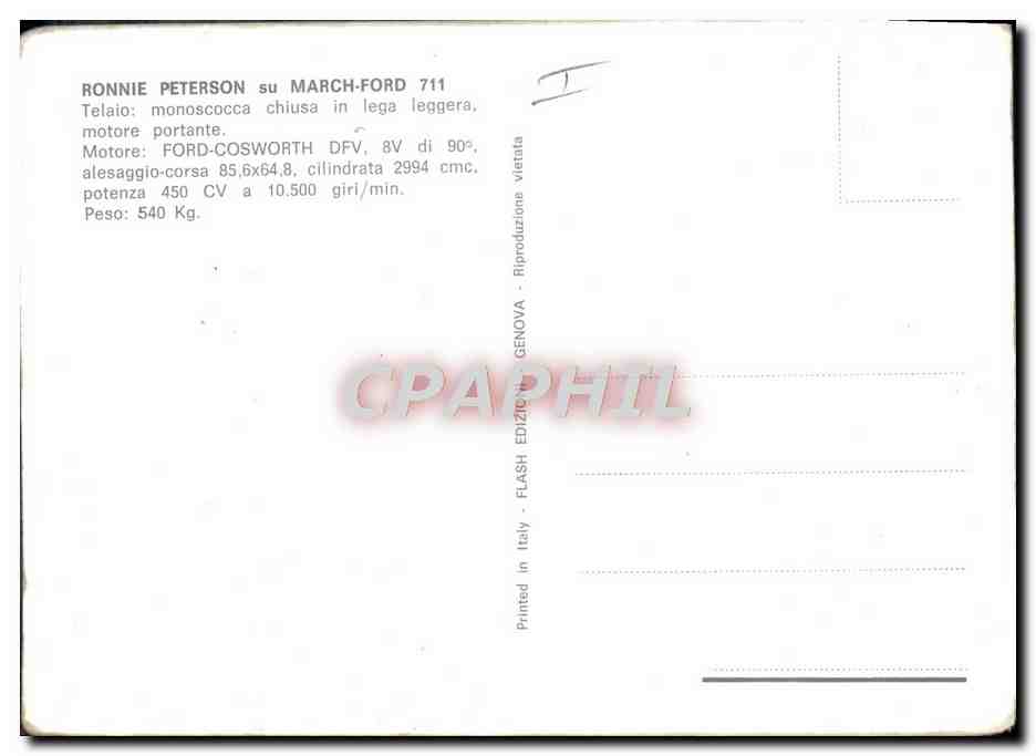 CPM Automobile Ronnie Peterson su March Ford 711 — Verso