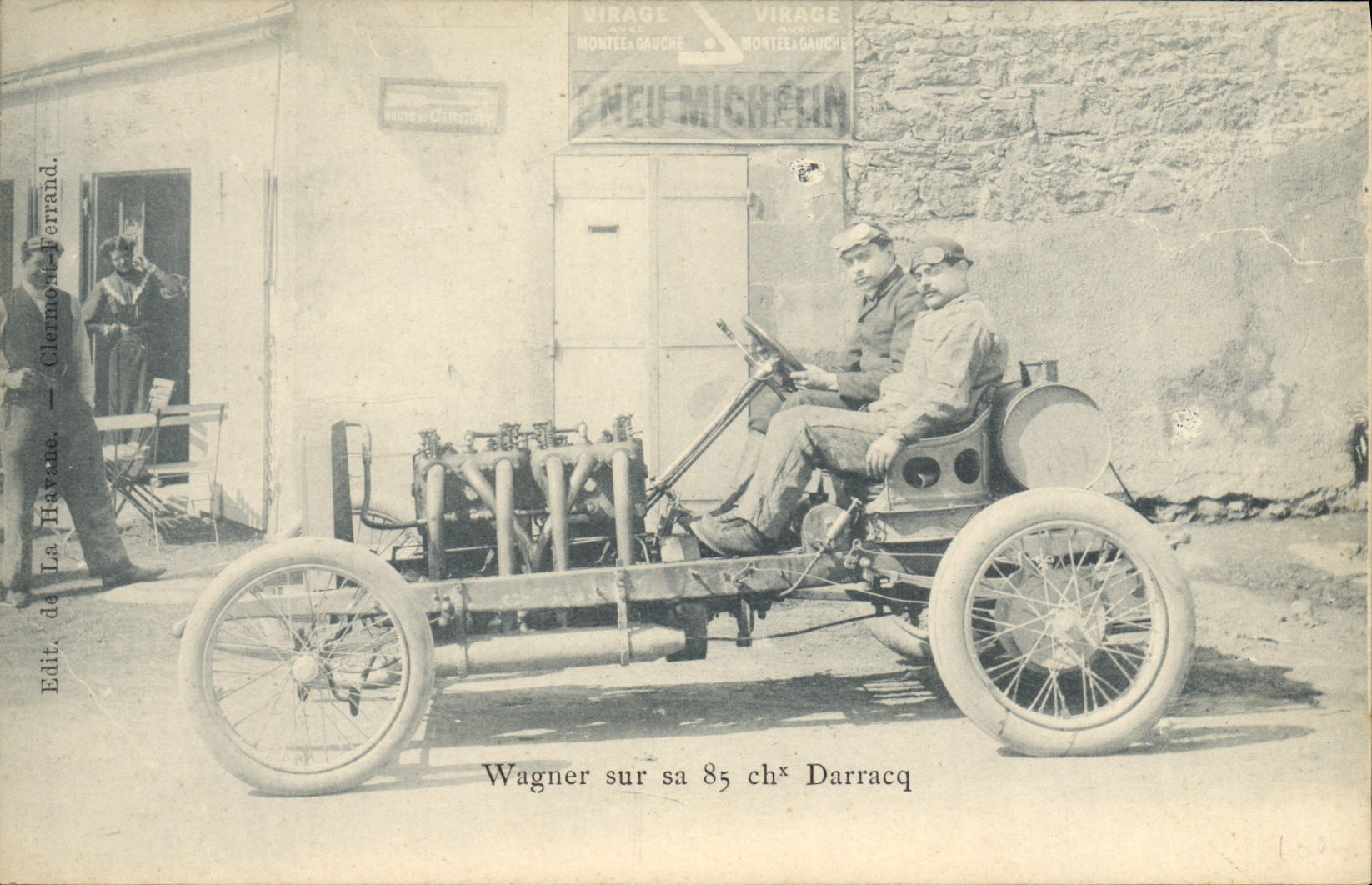 CPA Automobile Wagner sur sa 85 chevaux Darracq