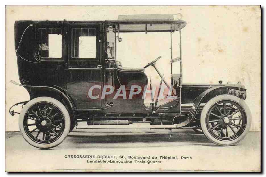 Carrozzeria Driguet — Landaulet-Limousine Tres-Cuartos — Carrozzeria Driguet, 66, Boulevard de l'Hôpital, París