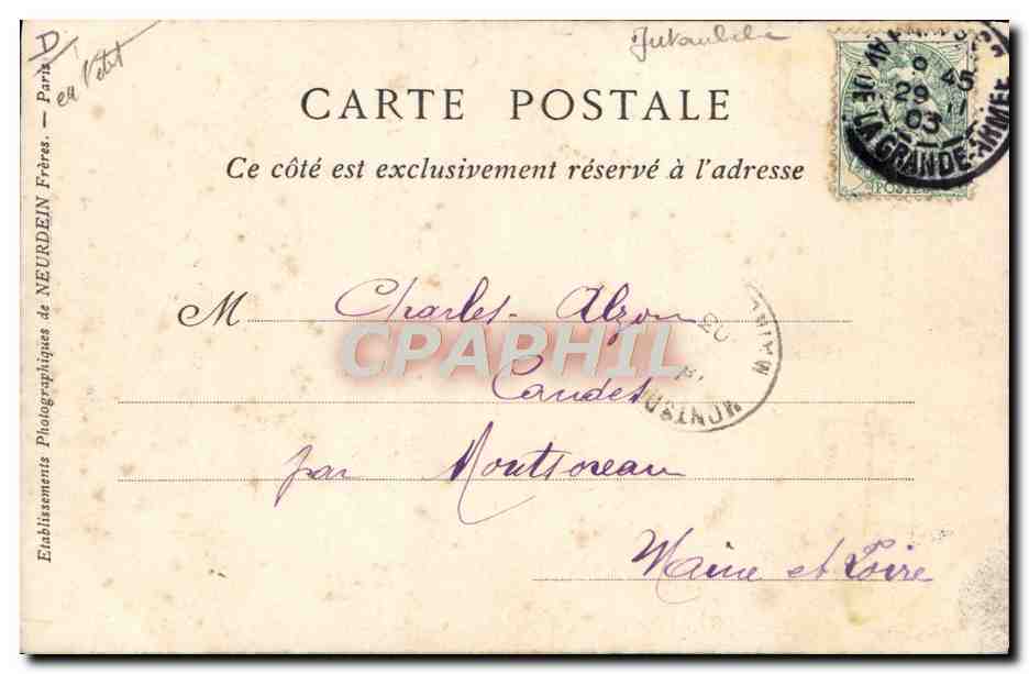 CPA Automobile Gasteaux sur sa Mercedes Course Paris Madrid  — Verso