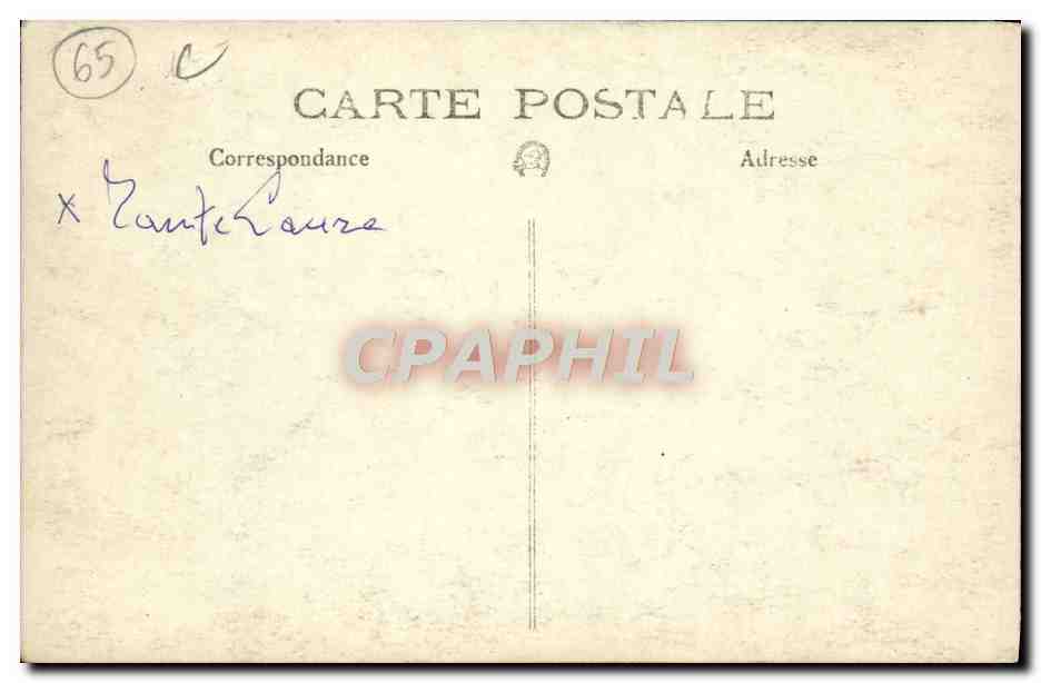 CARTE PHOTO Automobile Autobus Garage Didelin Rue de la Grotte Lourdes — Verso
