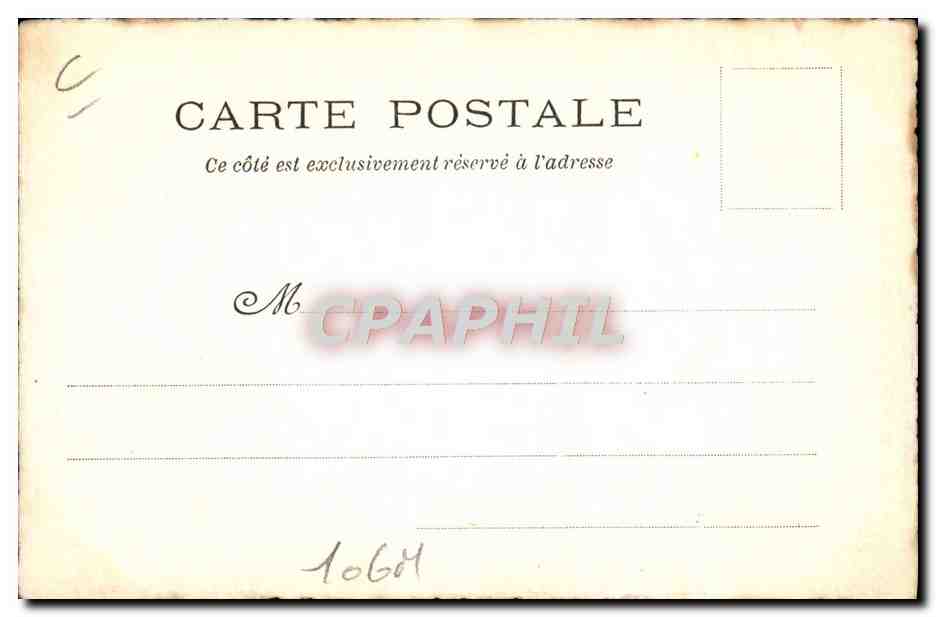CPA Dessin a la main Automobile Circuit d'Auvergne Henriot dans la plaine de Lachamp  — Verso