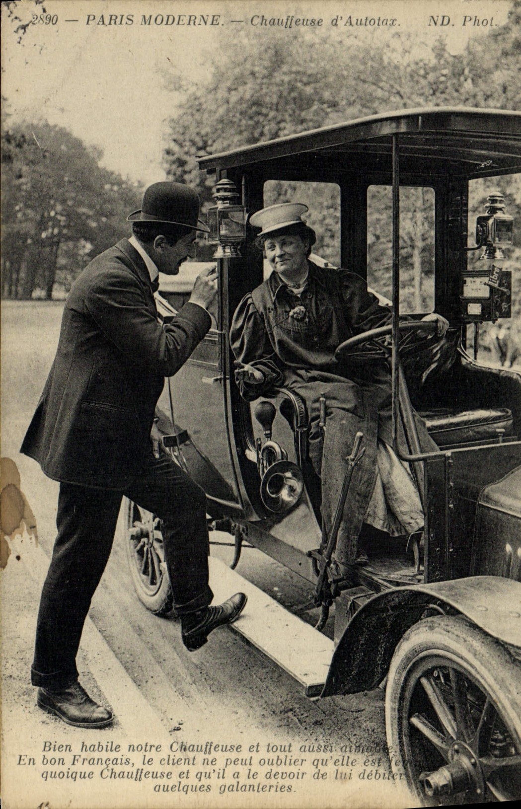 Paris Moderne — Chauffeuse d’Autotax. ND. Phol. — Série 2890