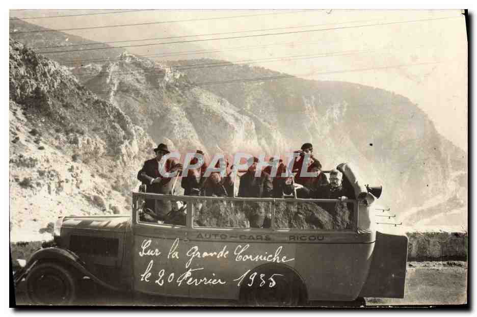 Sous la Grande Corniche — Auto-Cars Ricou — 20 Février 1935