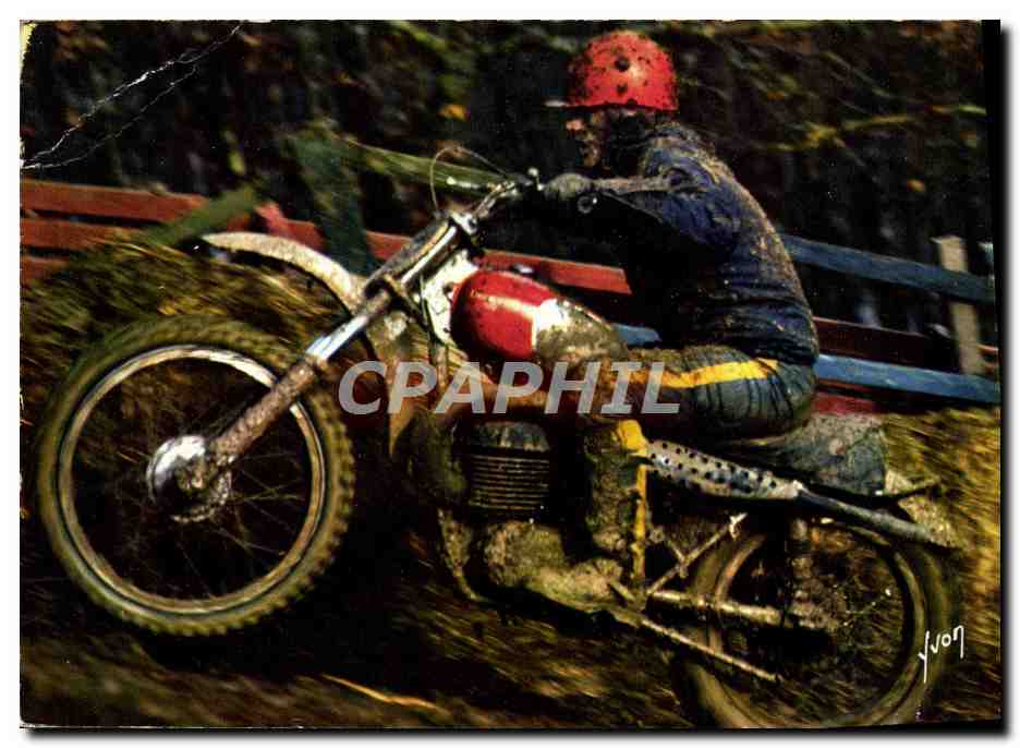 CPm Argenton sur Creuse Moto Joel Queirel 