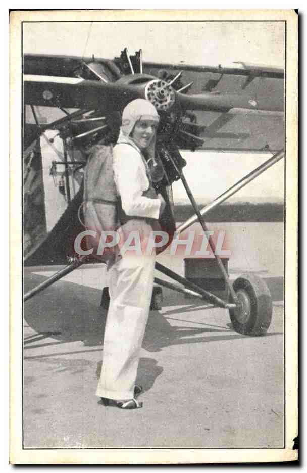 CPA Aviation Avion Mlle Malou d'Eresem Parachutiste