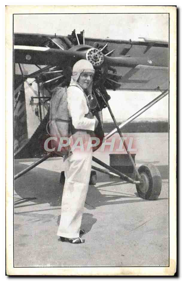 CPA Aviation Avion Mlle Malou d'Eresem Parachutiste
