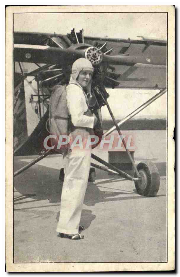 CPA Aviation Avion Mlle Malou d'Eresem Parachutiste