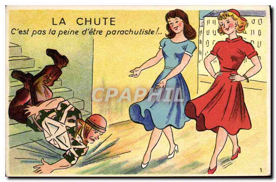 CPA Aviation Avion La chute Parachutisme