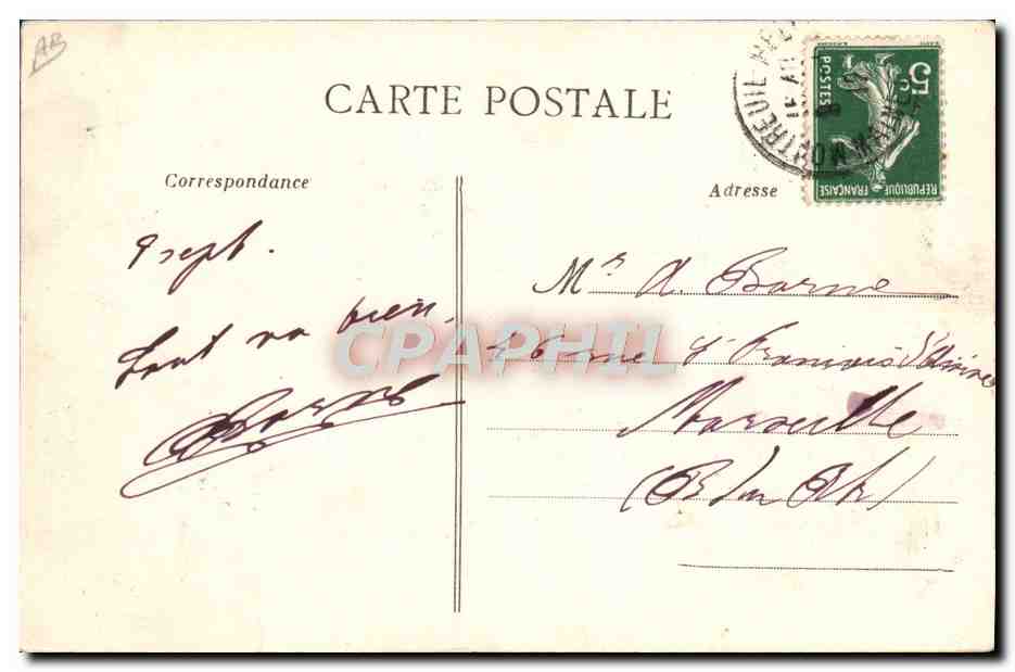 CPA Aviation Dirigeable Zeppelin General Gallieni Marion Joffre Grandes manoeuvres du Sud Ouest  — Verso