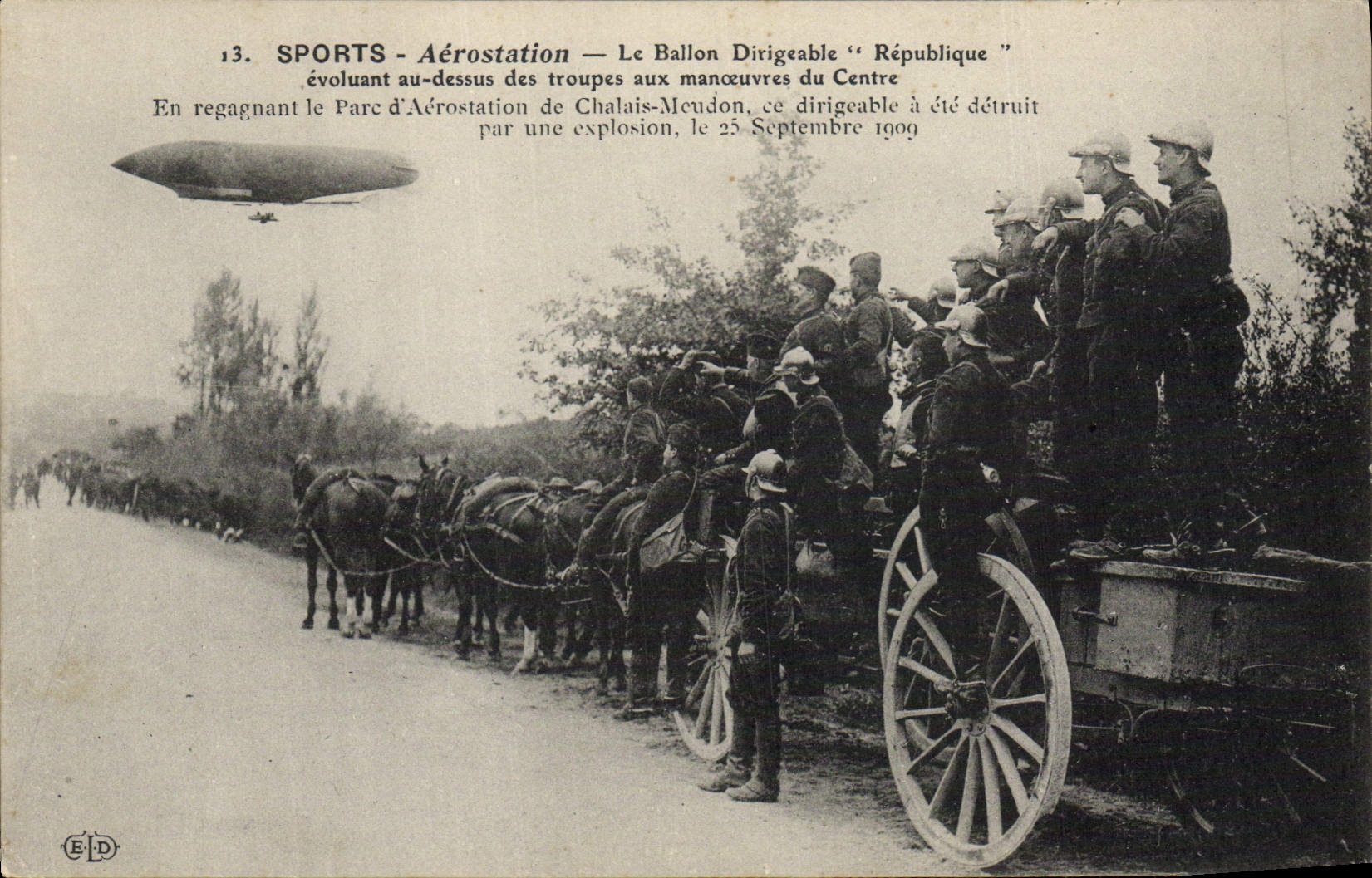 Le Ballon Dirigeable "République" — détruit par explosion au-dessus de Chalais-Meudon — ELD, n°13