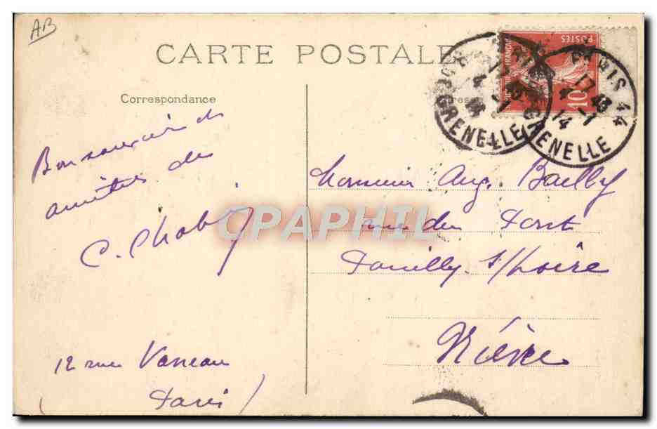 CPA Aviation Dirigeable Zeppelin A bord du dirigeable militaire Eclaireur Conte Panorama vers Arc de Triomphe  — Rückseite