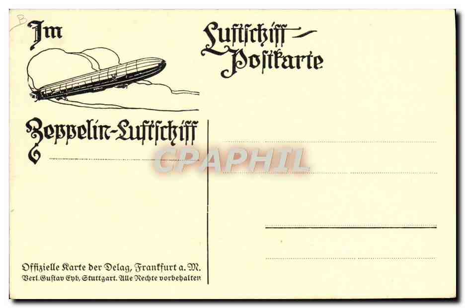 CPA Aviation Dirigeable Zeppelin Blick aud Holnis Flensburger Aussenfohrde