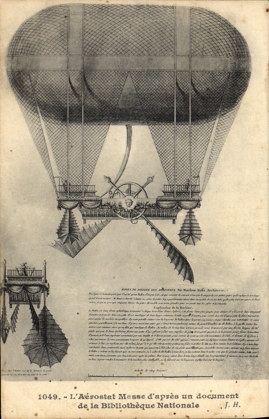 CPA Aviation Dirigeable Zeppelin Aerostat Masse Bibliotheque nationale