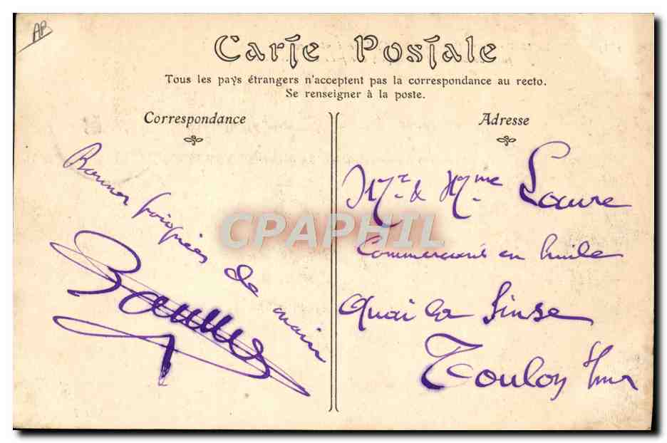CPA Aviation Dirigeable Ville de Paris descendant le cours de la Seine Tour Eiffel Zeppelin  — Rückseite