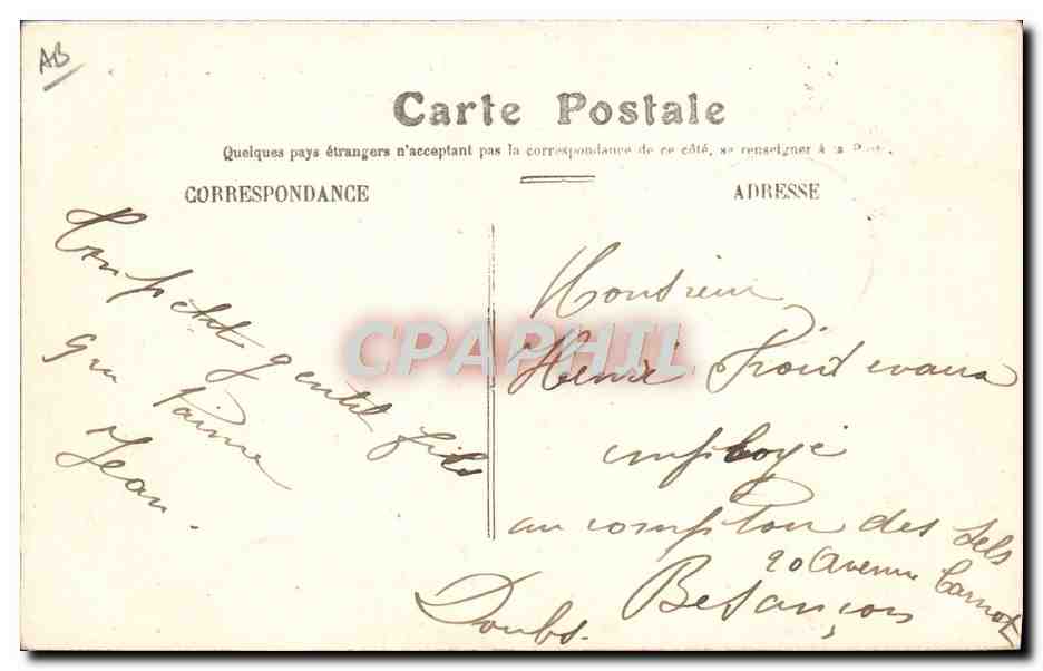 CPA Aviation Dirigeable Zeppelin Clement Bayard au dessus des Invalides  — Rückseite