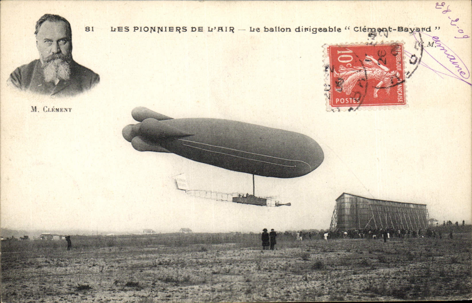 CPA Aviation Dirigeable Zeppelin Ballon Clement Bayard