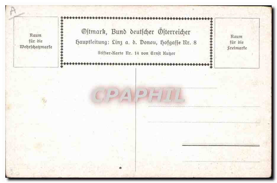 CPA Illustrateur Adalbert Stifter der Hochwald Cheval — Rückseite
