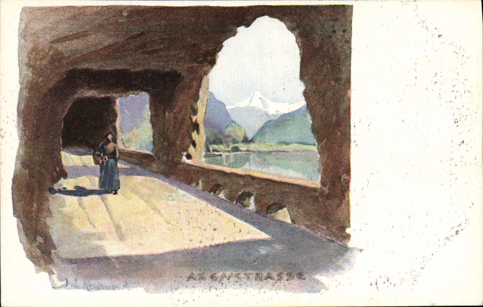 CPA Illustrateur Ax Gastrasse 