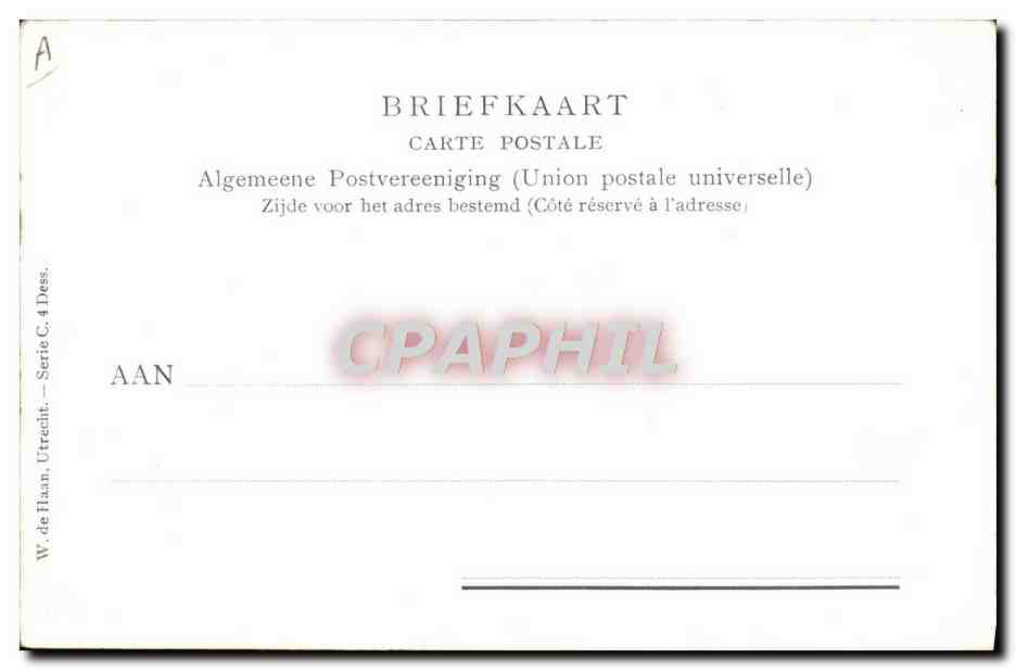 CPA Illustrateur Boerderij in Zeeland Folklore Vaches — Verso