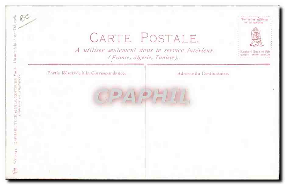 CPA Japon Nippon The Kago or Japanese palanduin Douglas Sladen — Verso