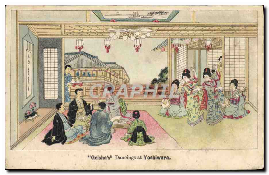 CPA Japon Nippon Geisha Dancings at Yoshiwara 
