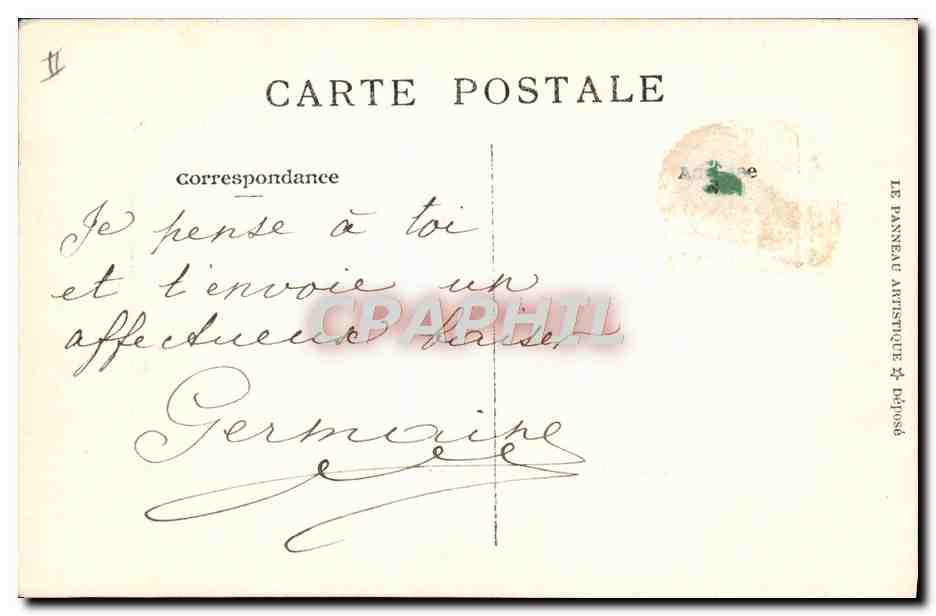 CPA Bateau Guerre Marins Permissionnaires ralliant l'escadre  — Verso