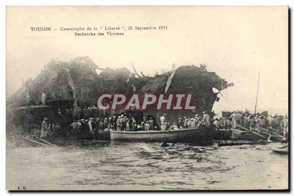 Toulon — Catastrophe de la « Liberté », 25 Septembre 1911 — B.E.