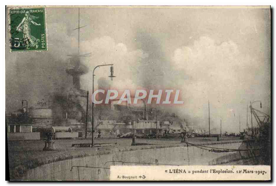 L'ÉNA pendant l'Explosion — 12 Mars 1907 — A. Bougault
