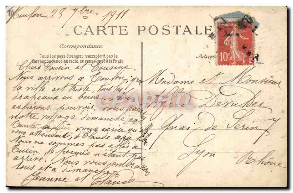 CPA Bateau Guerre Explosion du Liberte en rade de Toulon  — Verso