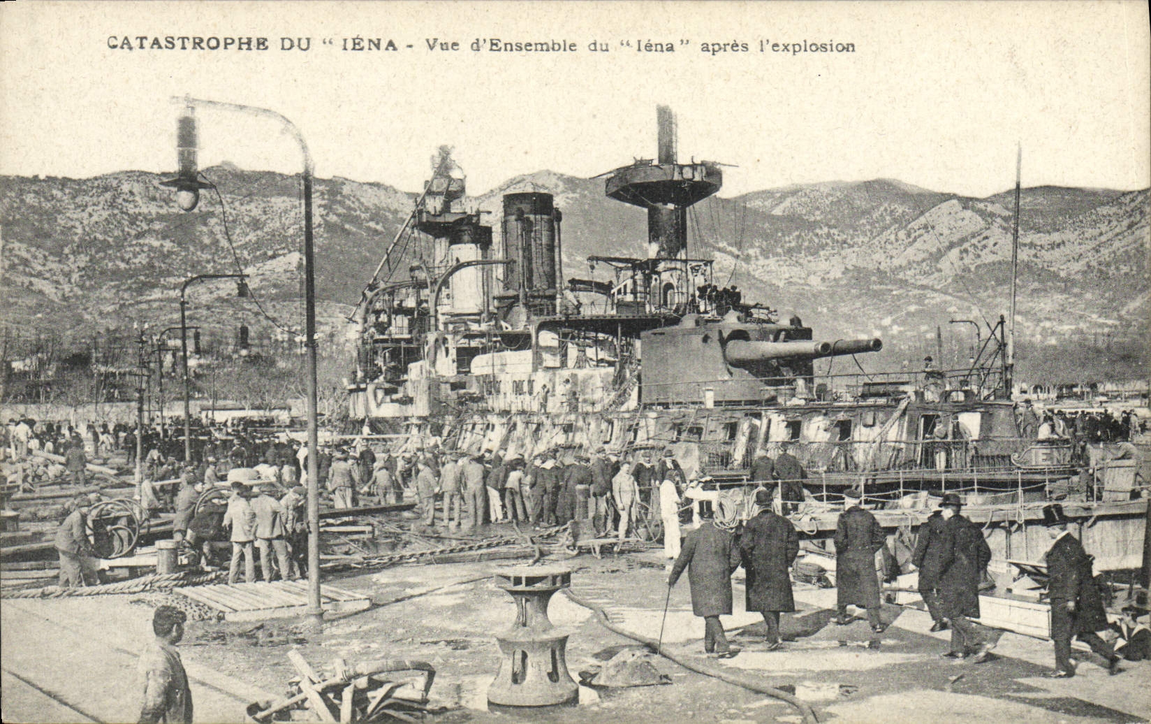 Disastro del "Iéna" — Vista generale dopo l'esplosione — A la Grande Maison