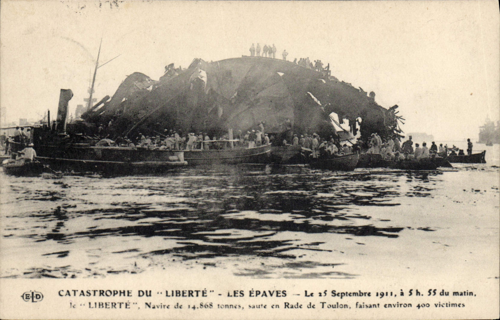 Catastrophe du "Liberté" — Les épaves — Éditeur E. La Délét, Paris