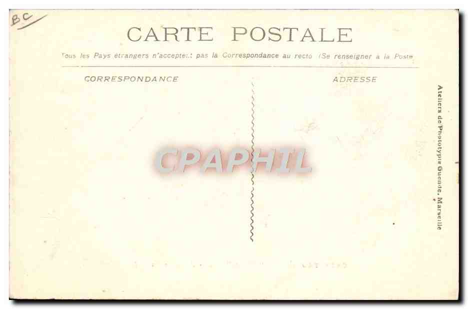 Catastrophe du "Iéna" — Dans l'Attente du Défilé — Atelier de Phototypies Guenete, Marseille — Verso