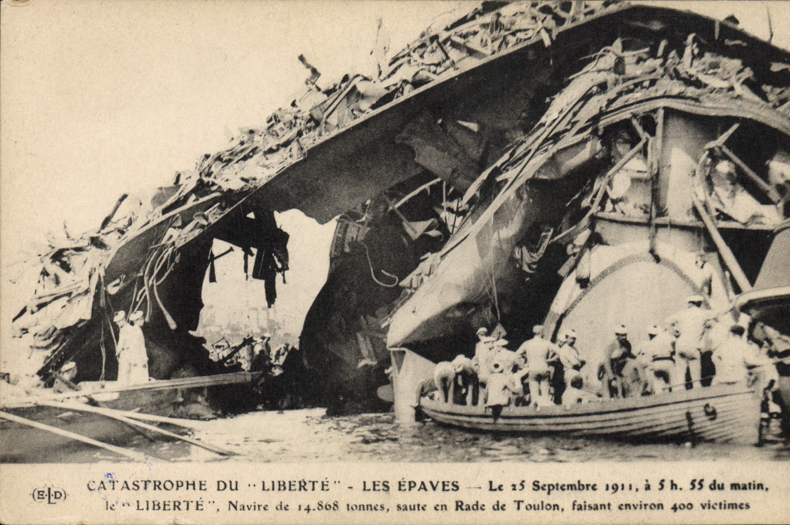 Catastrophe du "Liberté" — Les épaves — Éditeur E. Le Dolez, n° de série (E-LD)