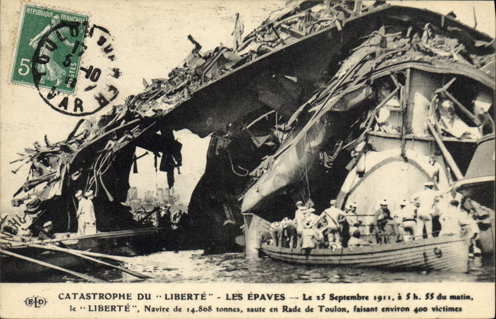 Catastrophe du "Liberté" — Les épaves — Éditeur E. de Bult, Imp. Edits. Paris