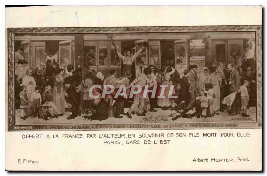 CPA Train Paris Gare de l'Est Albert Herter 