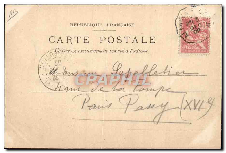 CPA Train Pyrenees Biarritz  — Rückseite