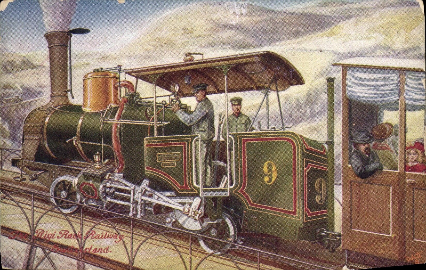 CPA Train The Rigi Rack Railway Suisse