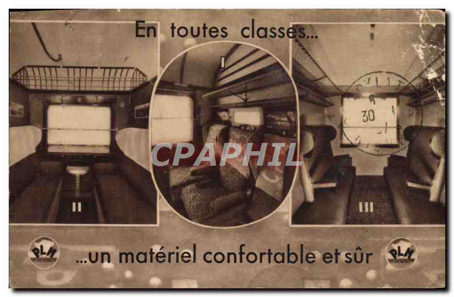 CPA Train En toutes classes un materiel confortable et sur PLM