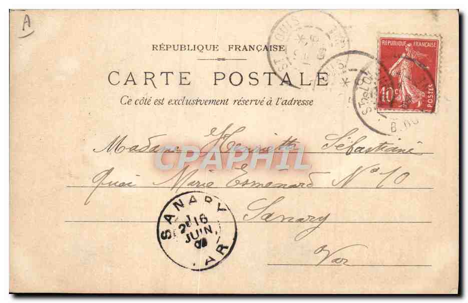 CPA Train Cote d'Azur Nord et PLM — Rückseite