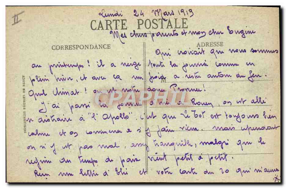 CPA Tramway Train Rouen Rue de la Republique — Verso