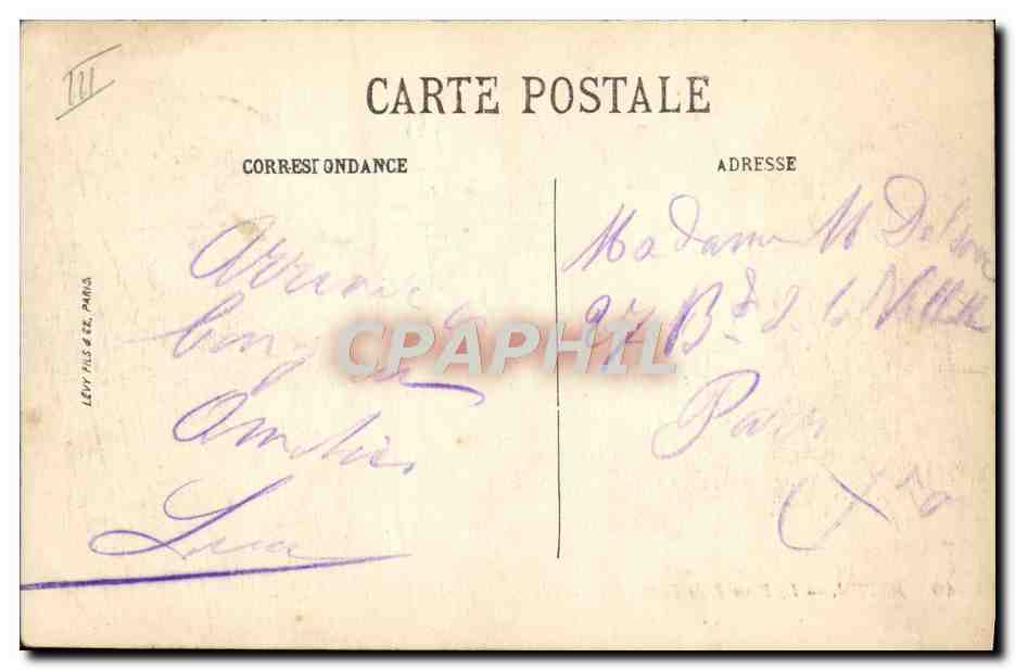 CPA Tramway Train Rouen Place de la Republique — Verso