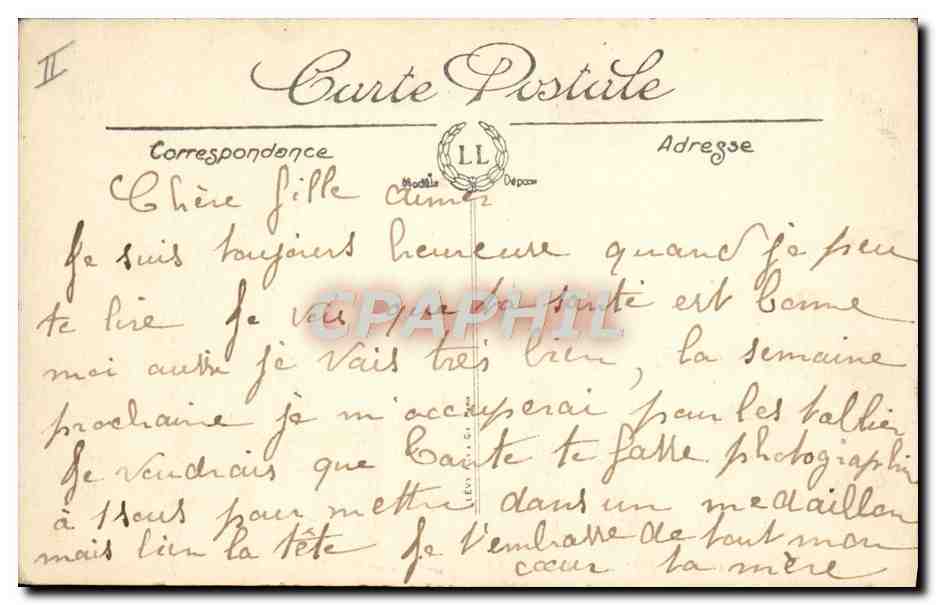 CPA Tramway Train Hotel de ville  — Verso