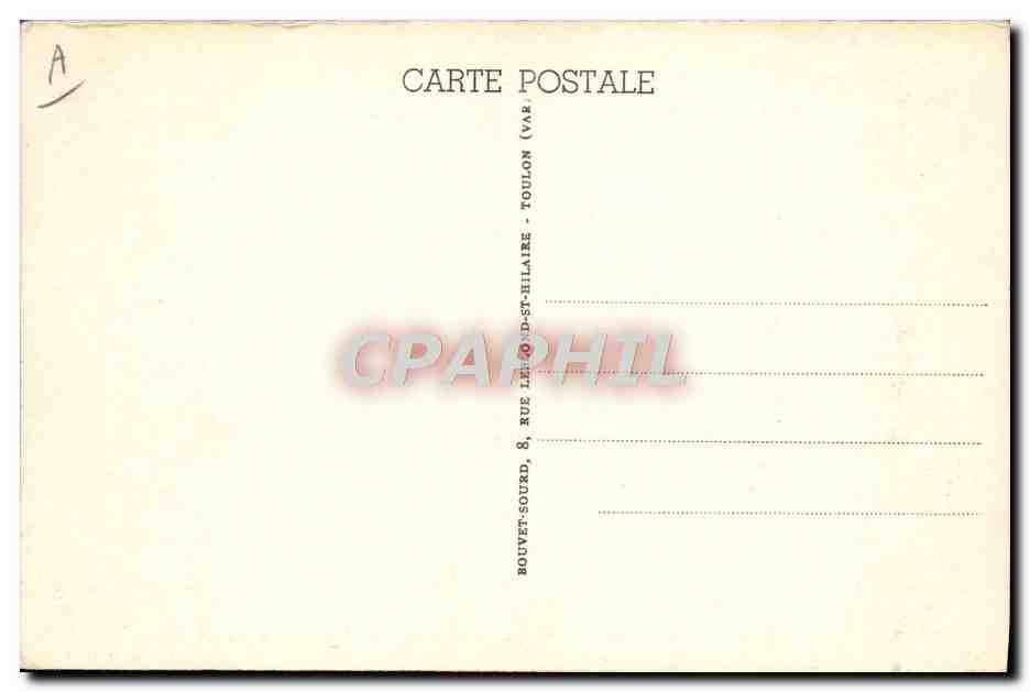 CPA Tramway Train Toulon Boulevard de Strasbourg La chambre de commerce et la sous prefecture  — Verso