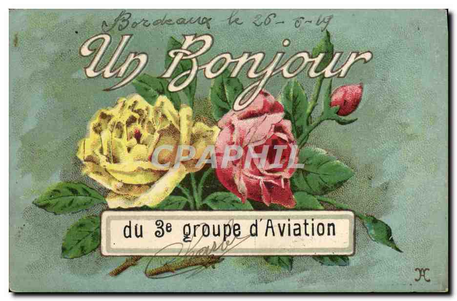 CPA Aviation Avion Souvenir 3eme groupe d'aviation