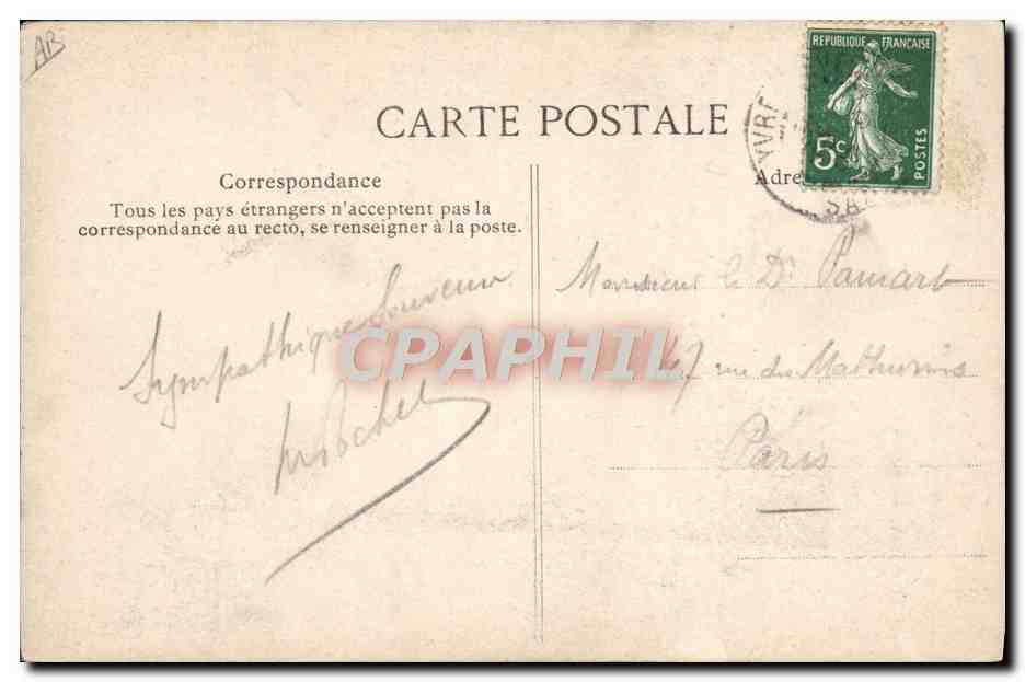 CPA Aviation Avion Au camp d'Auvours Le Mans Le belvedere militaire servant a la commission de l'Aero Club Wright  — Rückseite