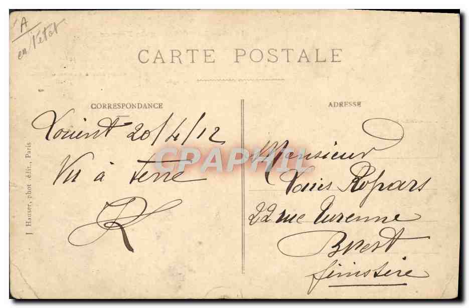 CPA Aviation Avion Biplan Breguet pilote par Moineau  — Rückseite