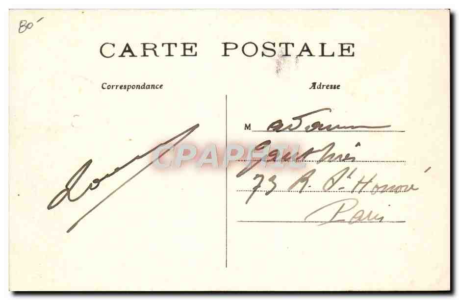 CPA Aviation Avion Aeroplane Antoinette monte par Latham En essai au camp de Chalons  — Rückseite