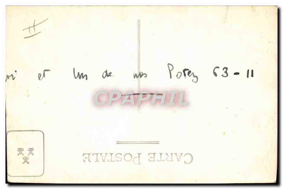 CARTE PHOTO Aviation Avion Potez 63 11 — Rückseite