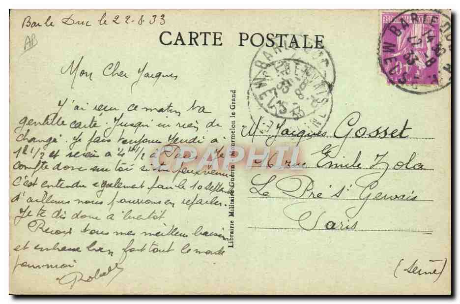 CPA Aviation militaire Apapreil Breguet 19 Preparatifs de vol Avion — Rückseite